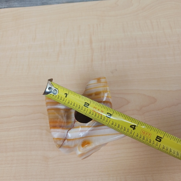 Vintage Carved Marble Onyx Stone Candle Stick Holder Tulip Flower Design - Picture 9 of 9